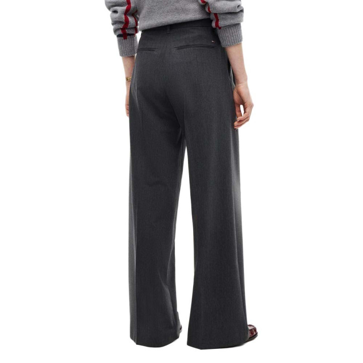 Tommy Hilfiger Pantaloni Viscosa Wide Leg Grigio Donna