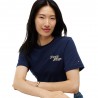 Tommy Hilfiger T-Shirt Script New Reg Blu Donna