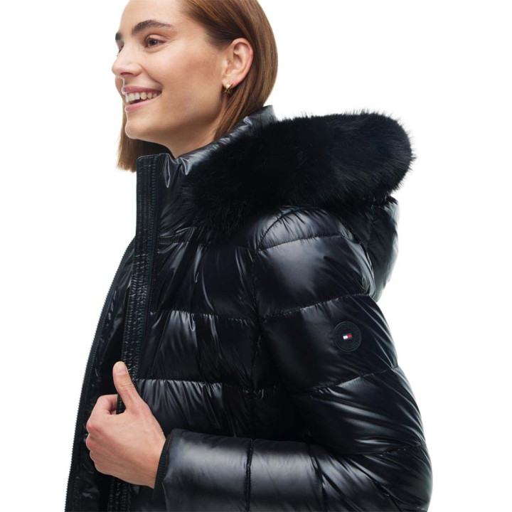 Tommy Hilfiger Piumino Glossy Down Coat Nero Donna
