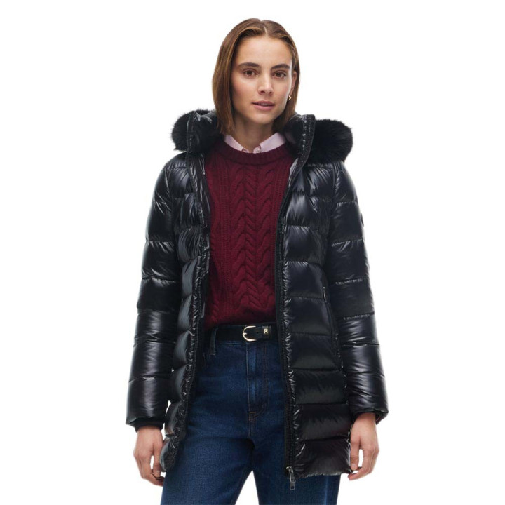 Tommy Hilfiger Piumino Glossy Down Coat Nero Donna