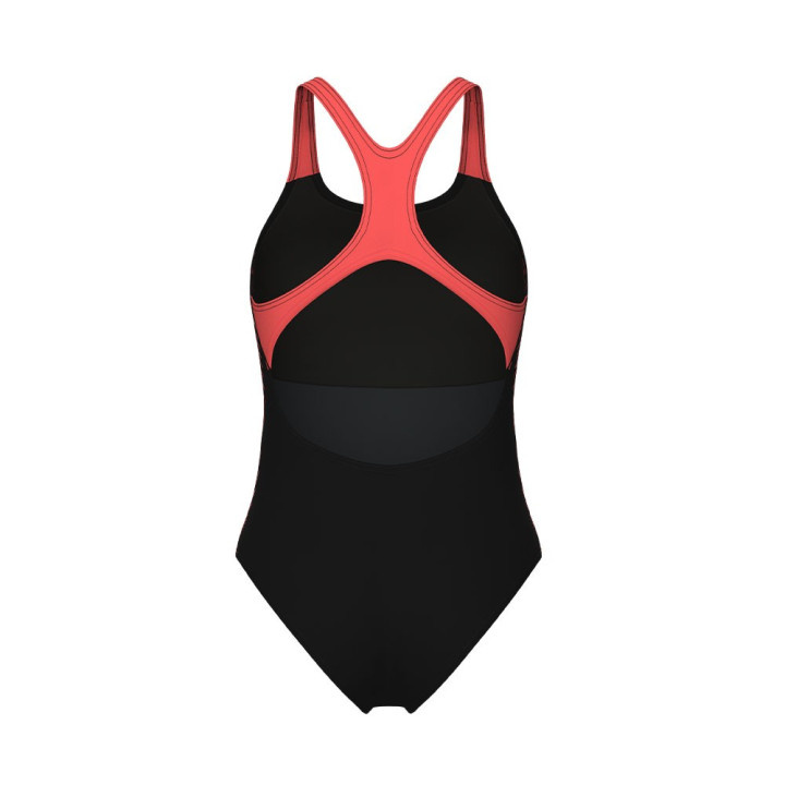Arena Costume Piscina Lily Con Reggiseno Interno Nero Corallo Donna