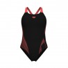 Arena Costume Piscina Lily Con Reggiseno Interno Nero Corallo Donna