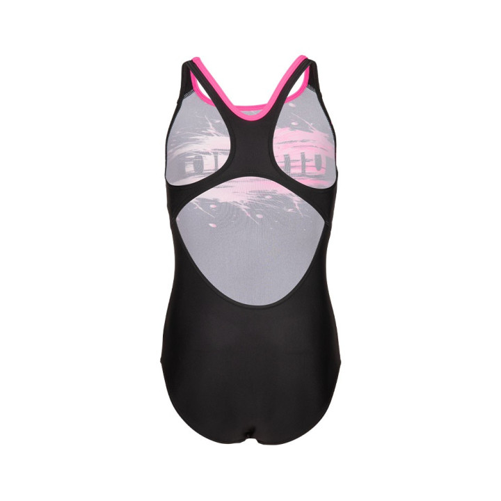 Arena Costume Piscina Paint Nero Rosa Bambina