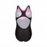 Arena Costume Piscina Paint Nero Rosa Bambina