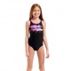 Arena Costume Piscina Paint Nero Rosa Bambina