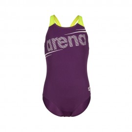 Arena Costume Piscina Bold Viola Lime Bambina