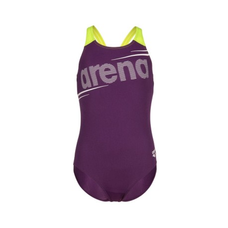 Arena Costume Piscina Bold Viola Lime Bambina