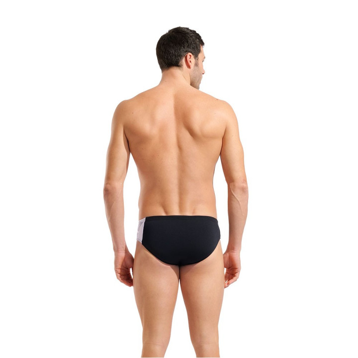 Arena Costume Piscina Slip Printed Splice Nero Bianco Uomo