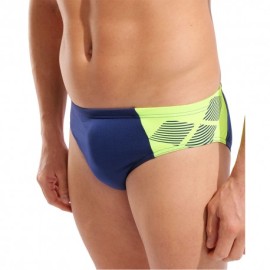 Arena Costume Piscina Slip Printed Splice Navy Lime Uomo