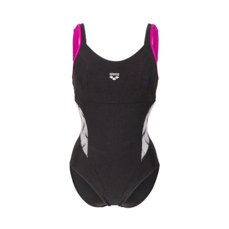 Arena Costume Piscina Supportato Ada Nero Bianco Donna