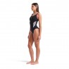 Arena Costume Piscina Supportato Ada Nero Bianco Donna