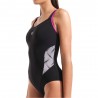 Arena Costume Piscina Supportato Ada Nero Bianco Donna