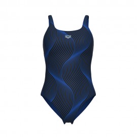 Arena Costume Piscina Supportato Ada Wing Back Blu Multi Donna