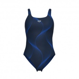 Arena Costume Piscina Supportato Ada Wing Back Blu Multi Donna
