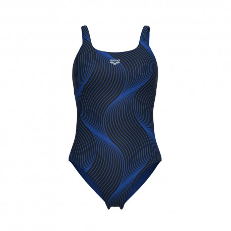Arena Costume Piscina Supportato Ada Wing Back Blu Multi Donna