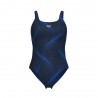 Arena Costume Piscina Supportato Ada Wing Back Blu Multi Donna
