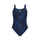 Arena Costume Piscina Supportato Ada Wing Back Blu Multi Donna
