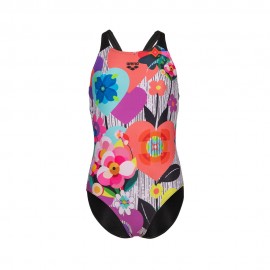 Arena Costume Piscina Roses Nero Multi Bambina