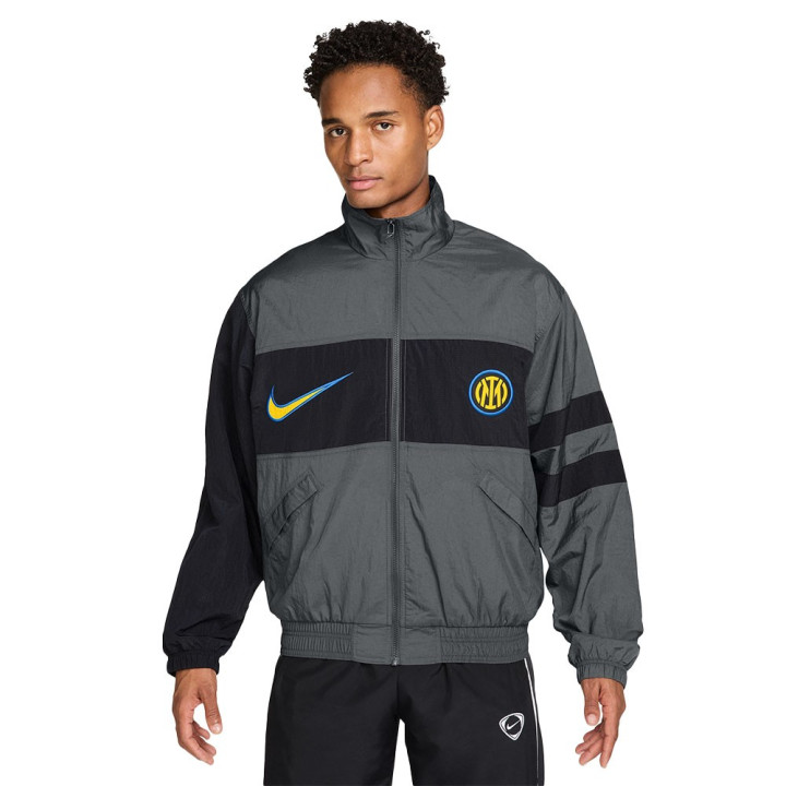 Nike Felpa Inter Third 26 27 Grigio Giallo Uomo