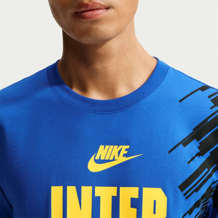 Nike Maglia Maniche Corte Inter Premier Blu Giallo Uomo