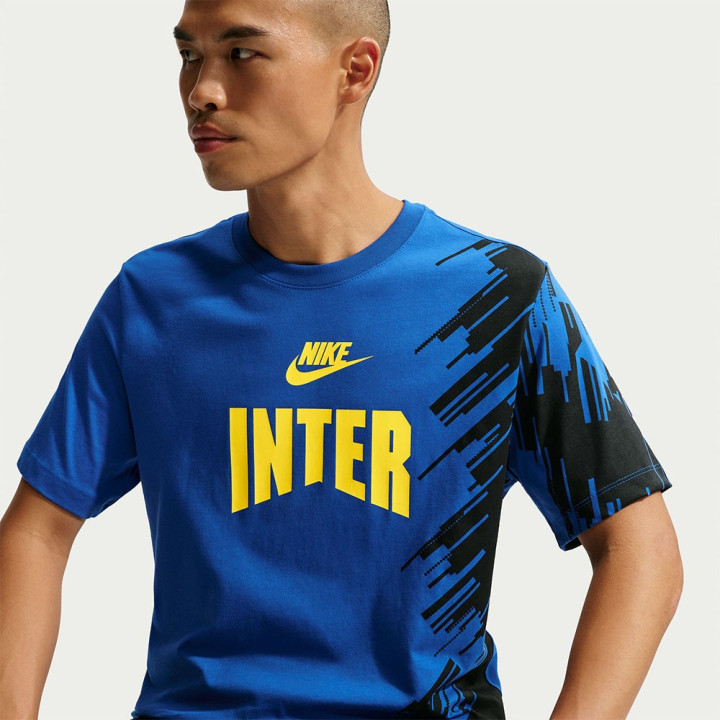 Nike Maglia Maniche Corte Inter Premier Blu Giallo Uomo
