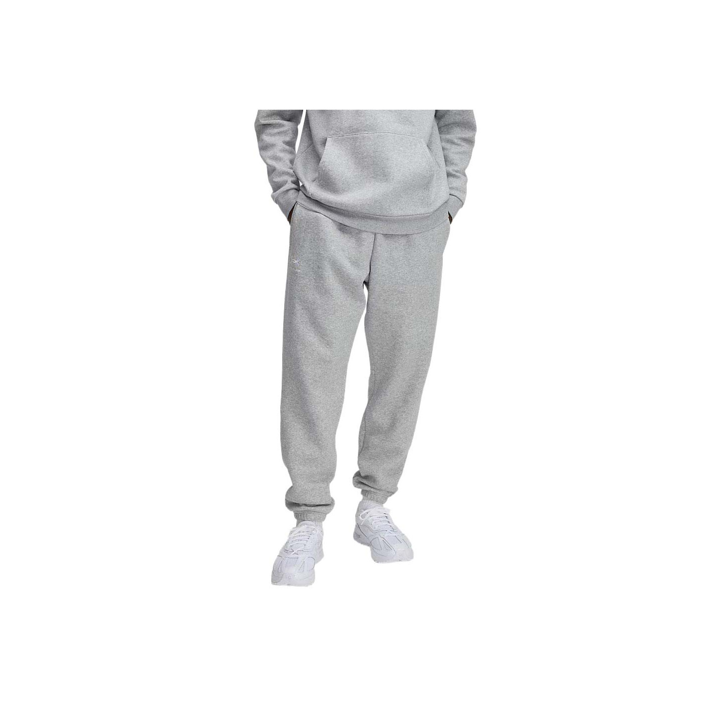Under Armour Uomo Grigio Jogger Icon Fleece Da Mod Light Heather / Bianco M - Immagine 2