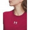 Under Armour T-Shirt Rival Core Bordeaux Donna
