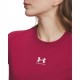 Under Armour T-Shirt Rival Core Bordeaux Donna