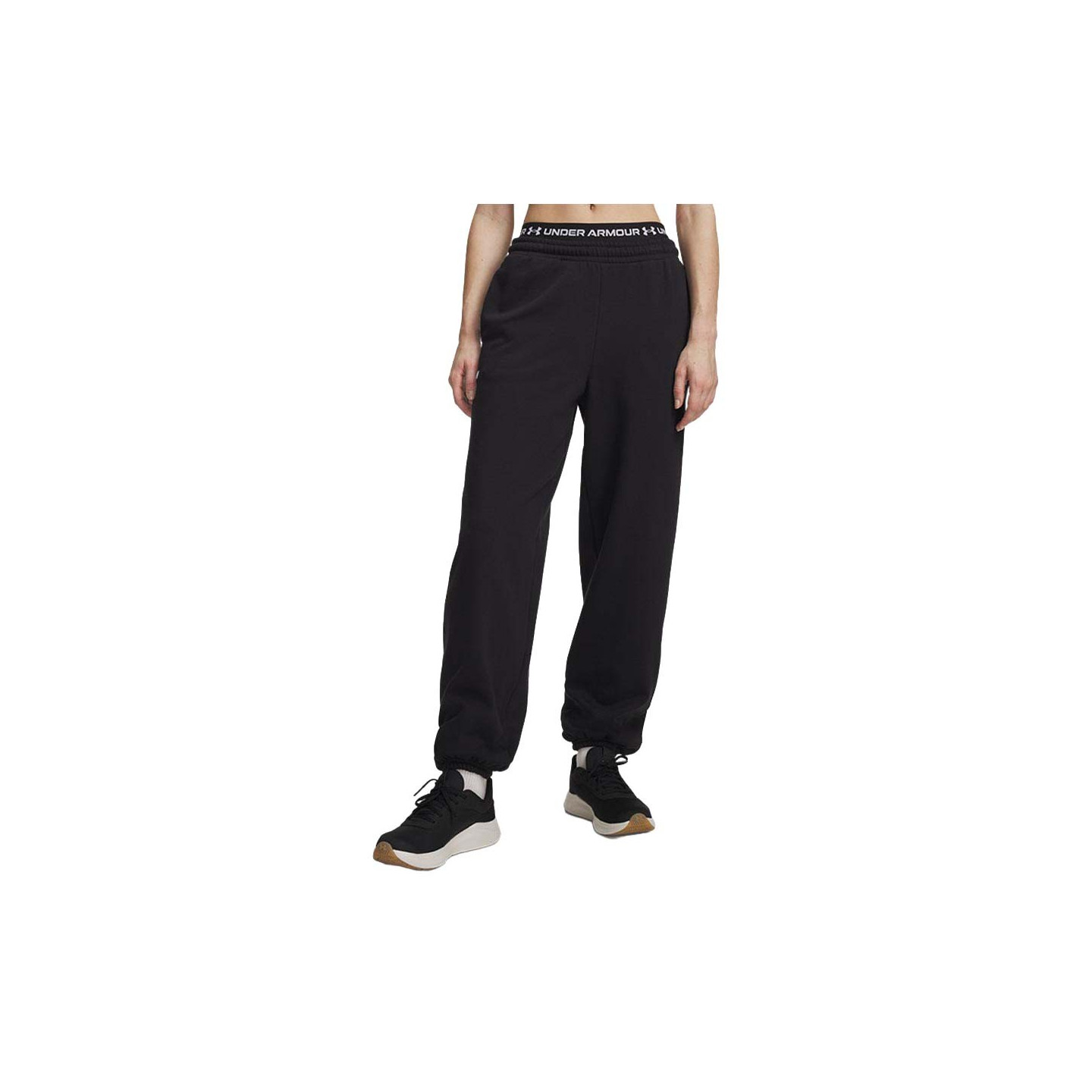 Pantaloni Under Armour Icon Flc Gym Pant Donna Nero Medio - Immagine 2