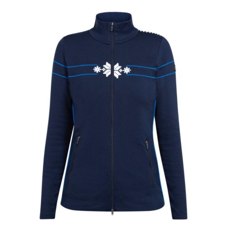 Newland Maglia Sci Bella Full Zip Navy Bianco Donna