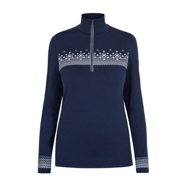 Newland Maglia Sci Collo Emmy Navy Bianco Donna