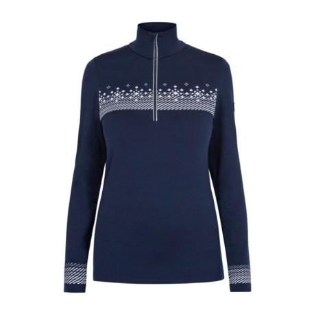 Newland Maglia Sci Collo Emmy Navy Bianco Donna