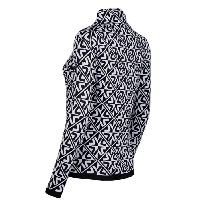 Newland Maglia Sci Collo Alodia Nero Bianco Donna