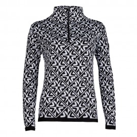 Newland Maglia Sci Collo Alodia Nero Bianco Donna