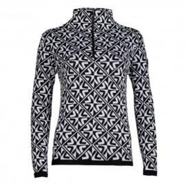 Newland Maglia Sci Collo Alodia Nero Bianco Donna