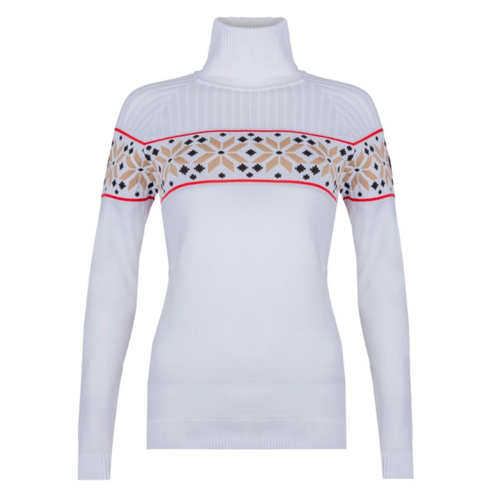Newland Maglia Sci Turtleneck Henriette Bianco Biscuit Donna