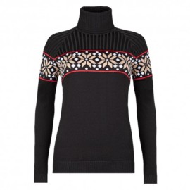 Newland Maglia Sci Turtleneck Henriette Nero Biscuit Donna