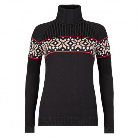 Newland Maglia Sci Turtleneck Henriette Nero Biscuit Donna