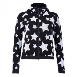 Newland Maglia Sci Pic Blanc Full Zip Nero Bianco Donna