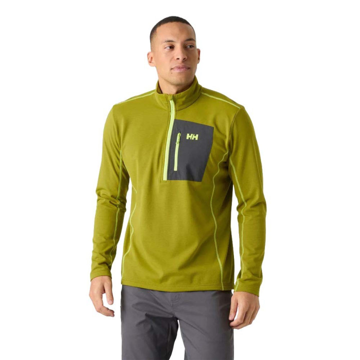 Helly Hansen Felpa In Pile Versalite 1 2 Zip Verde Uomo