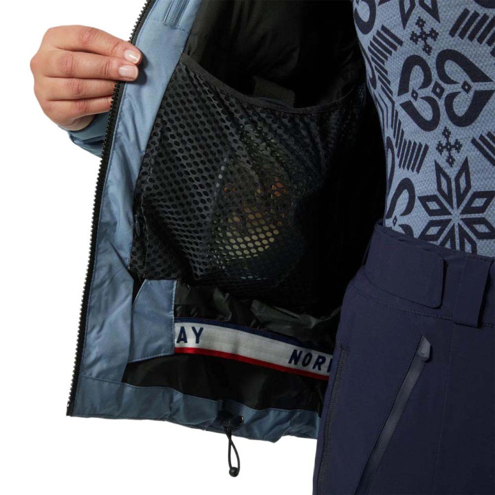 Helly Hansen Giacca Sci Puffy Race Azzurro Donna