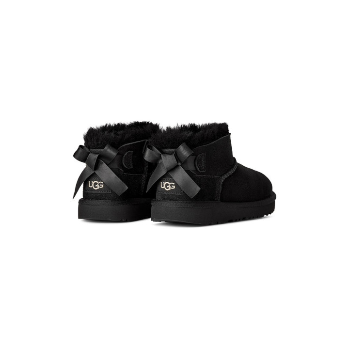 Ugg Ultra Mini Bailey Bow Nero - Stivaletti Bambina