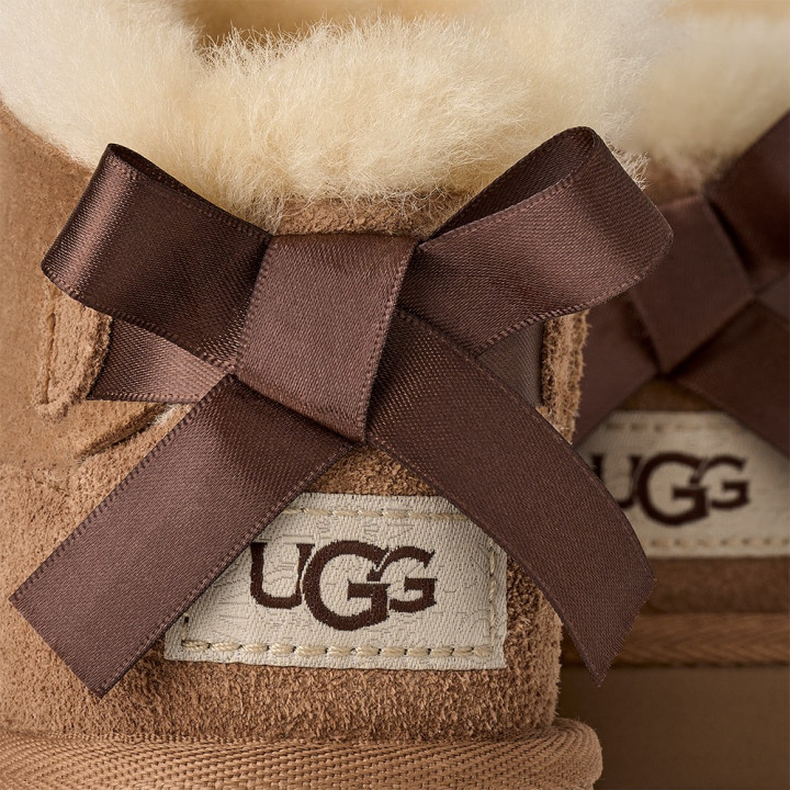 Ugg Ultra Mini Bailey Bow Chestnut - Stivaletti Bambina