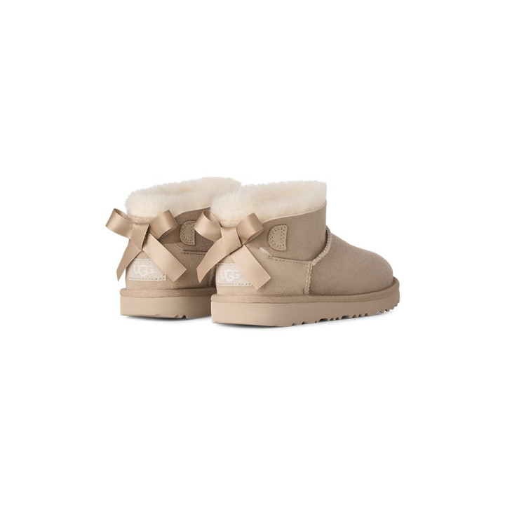 Ugg Ultra Mini Bailey Bow Sand - Stivaletti Bambina
