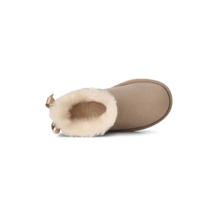 Ugg Ultra Mini Bailey Bow Sand - Stivaletti Bambina