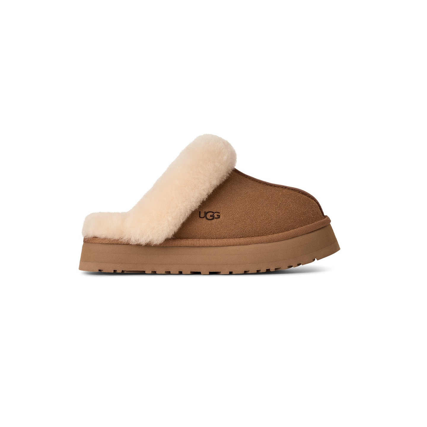 Ugg Donna Marrone, Pelle Per 1122550 Sneaker In Pelle Disquette Marrone (37), 1 A 3 Cm, Camoscio, Nessuno, Homewear - Immagine 4
