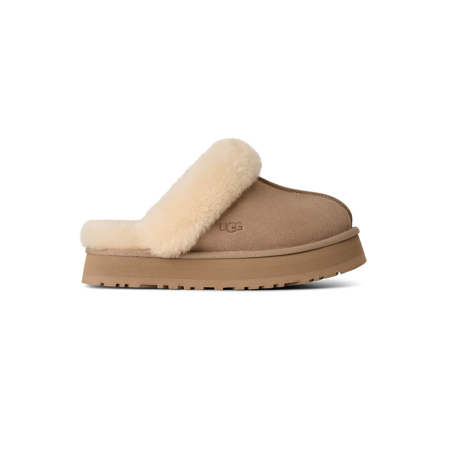 Ugg Donna Beige Disquette Pantofole Sand - Immagine 2
