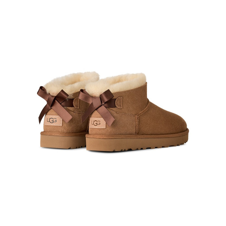 Ugg Ultra Mini Bailey Bow Chestnut - Stivaletti Donna