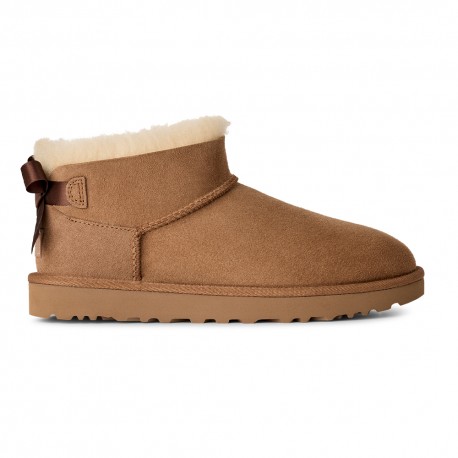 Ugg Ultra Mini Bailey Bow Chestnut - Stivaletti Donna EUR 37