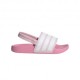 ADIDAS Adilette Estrap Ps Rosa Bianco - Ciabatta Bambina